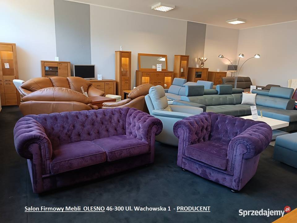 Komplet Chesterfield tj kanapa Fotel MEGA OKAZJA Olesno