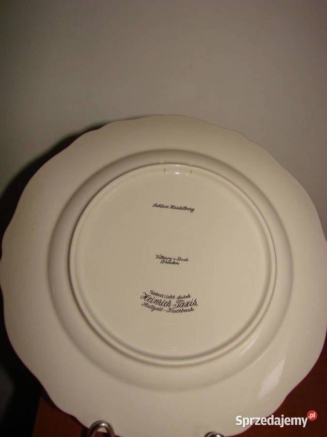 Zamek Heidelberg stary porcelanowy talerz pomorskie Pruszcz Gdański