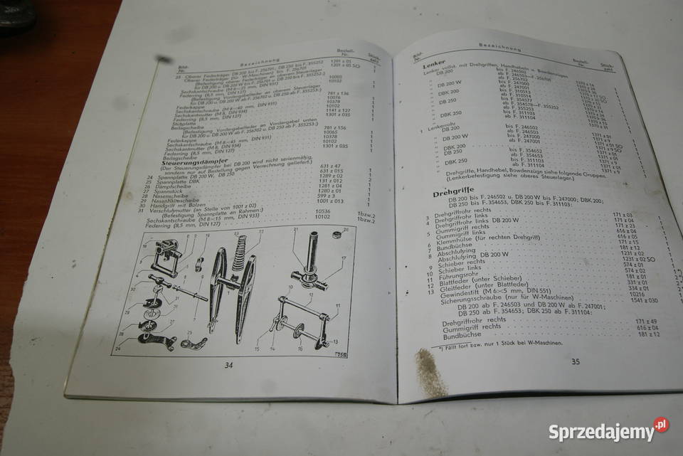 KATALOG CZĘŚĆI ZUNDAPP DB 200 DBK 200 DB 250