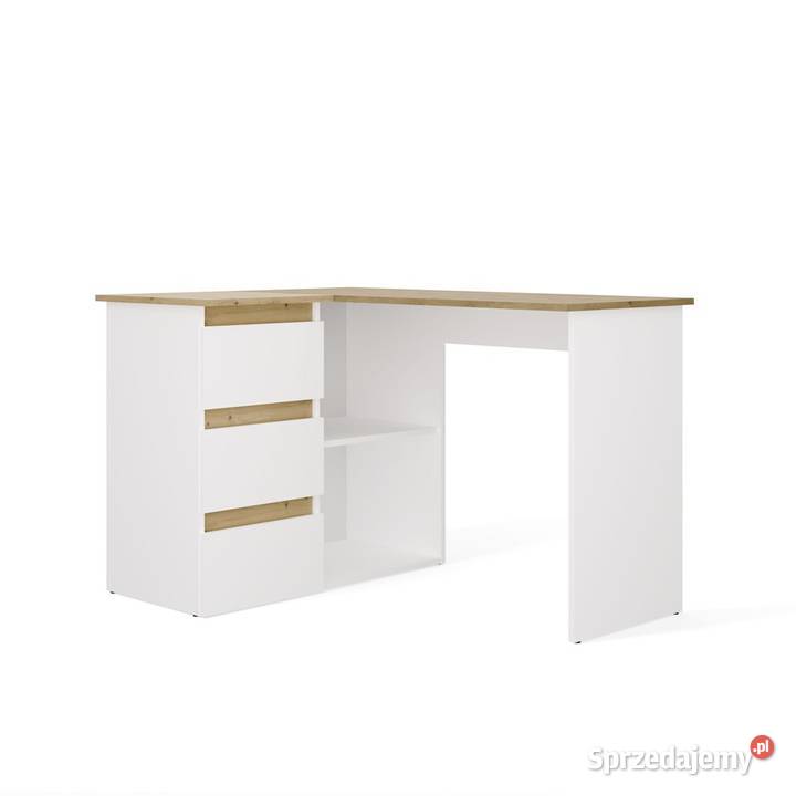 Biurko narożne NICEA LEWE ARTISAN BIEL