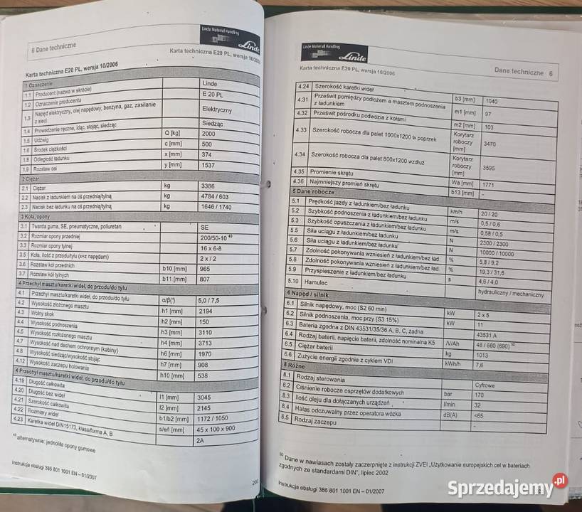 Wózek widłowy LINDE udźwig 2t dolnośląskie Wrocław