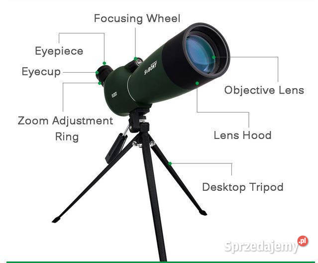 SVBONY SV28 2060x60 LUNETA STRZELNICA Sporty strzeleckie i myślistwo