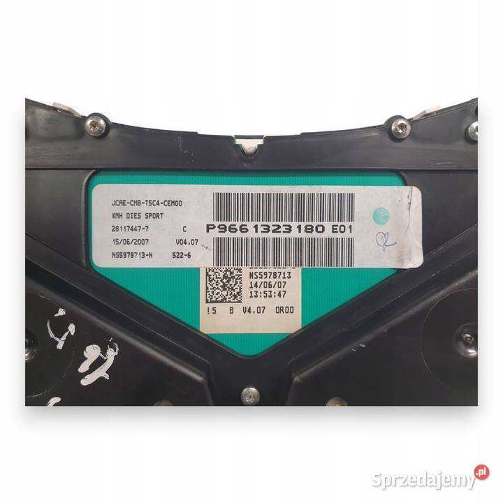 LICZNIK ZEGARY P9661323180 Peugeot 307 16 HDI