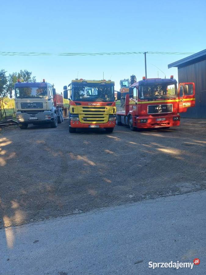 Koparka prace zimne wyburzenia transport Jeleśnia