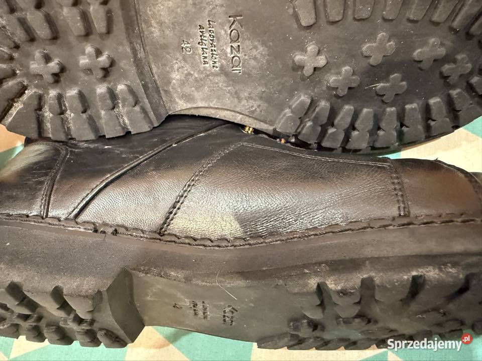 Kazar męskie skórzane buty ocieplane z cholewka Łódź
