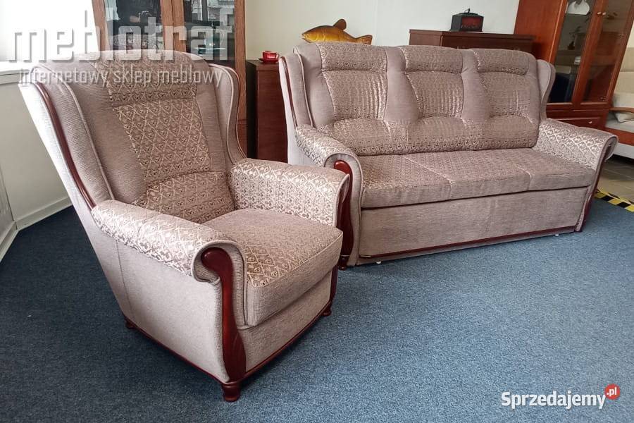 OutletSofa LEONARDO 3 osrozkładana 1 fotel Józefów sprzedam