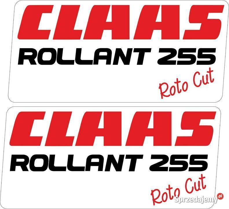 naklejki claas rollant 255 roto cut Jeżewo sprzedam