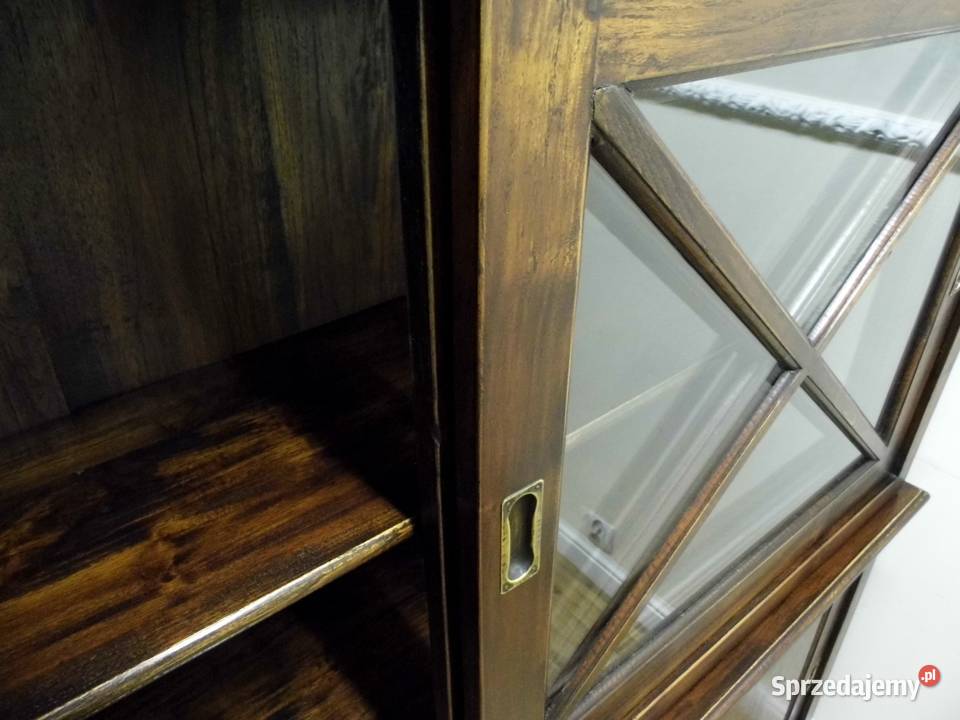 Piękna Unikatowa Biblioteka Witryna Lite Drewno Zielona Góra