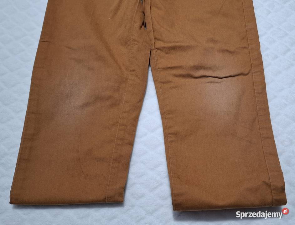 Spodnie chłopięce rurki eleganckie musztardowe chłopiec śląskie