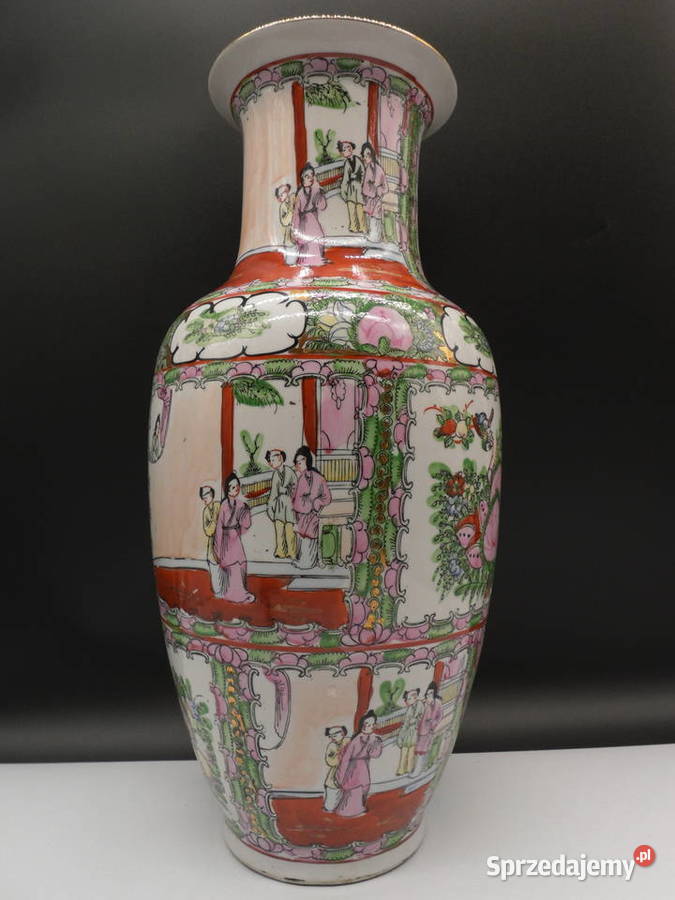 Porcelanowy wazon duży Chiński wys 47 Raszków