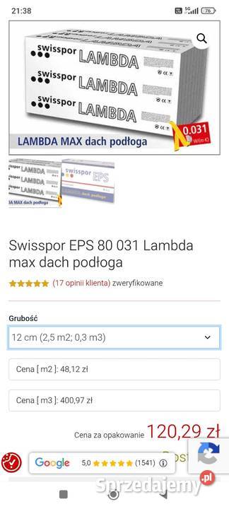 Styropian Swisspor eps 80 lambda 0031 Styropian mazowieckie Warszawa