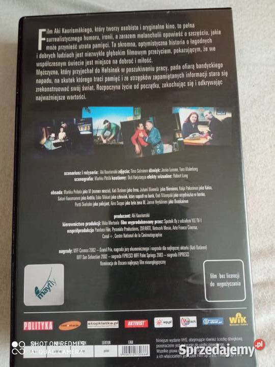 Fil na Vhs Kaseta Video Człowiek bez przeszłośći Katowice