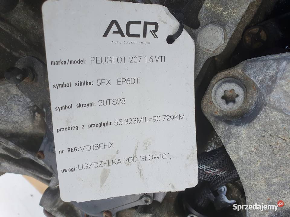 AUTOMATYCZNA SKRZYNIA BIEGÓW Peugeot 308 14 VTI Części samochodowe Rudka