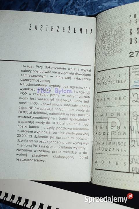 PKO książeczka oszczędnościowa 1987 r Oddział w Chełmno