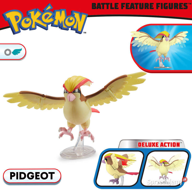 Figurka POKEMON Pidgeot z Funkcją Ataku Mogilany