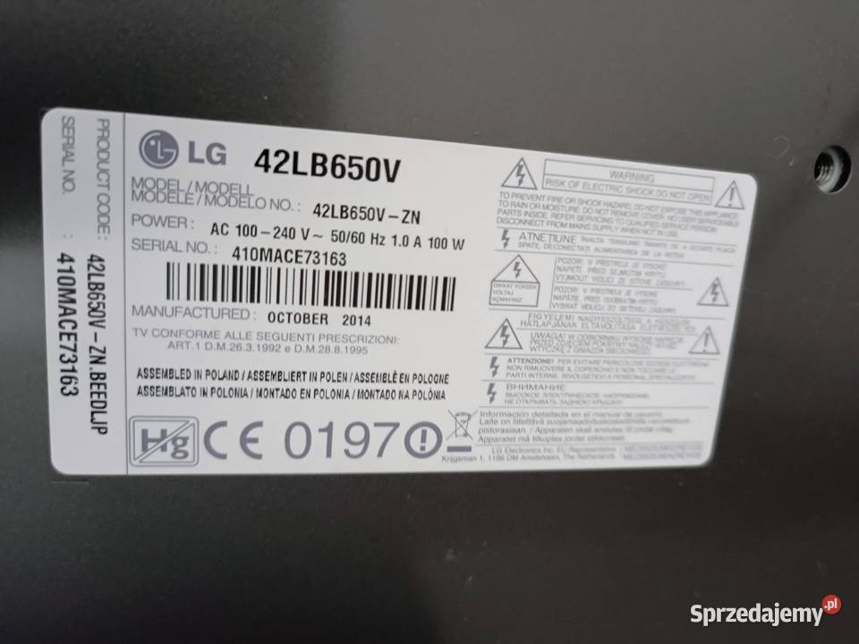 Telewizor Smart TV Netflix YouTubePrime Video LG Gromnik