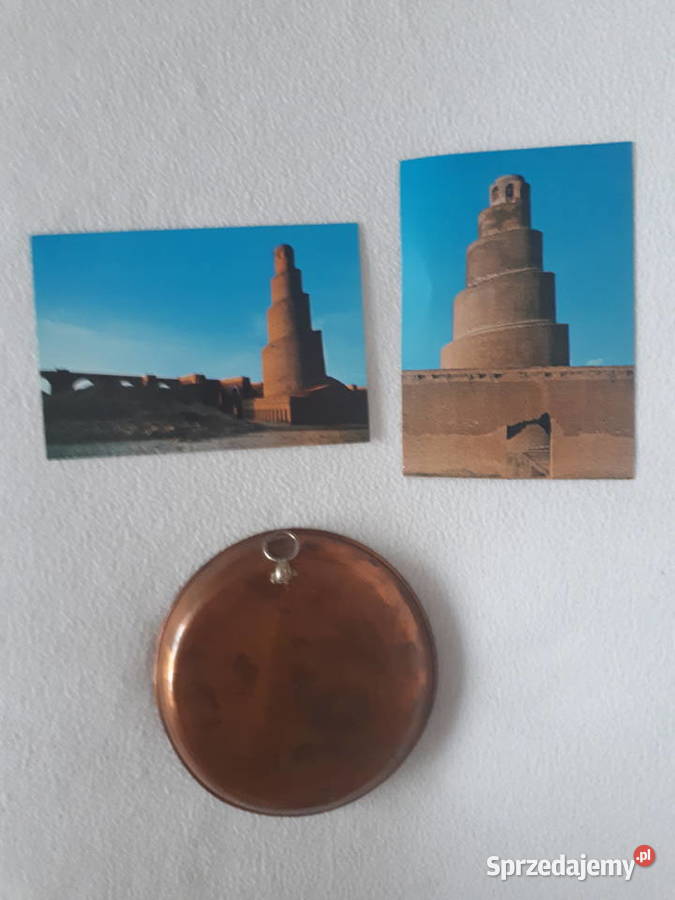 Talerz wykonany ręcznie z minaretem Malwija Gliwice