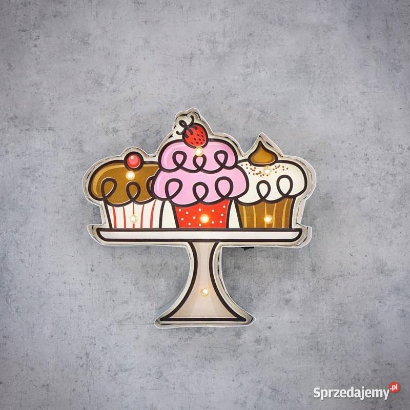 Szyld podświetlany 3D retro CAKE 2 dekoracja Chmielnik