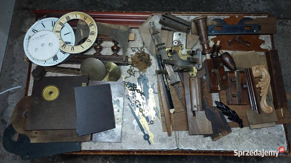 Zestaw części elementów zegarmistrza gongi Tczew