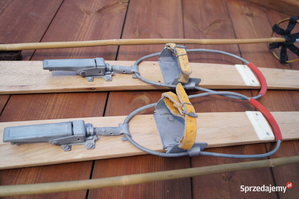 Stare narty dziecięce 100 kijki podkarpackie Pruchnik