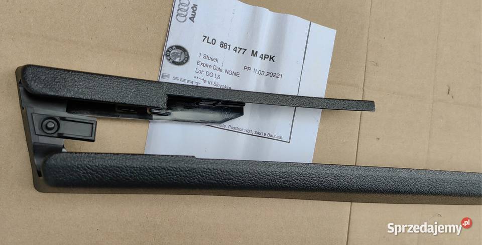 7L0881477M 4PK Osłona prowadnicy szyny fotela osobowe Rożnów