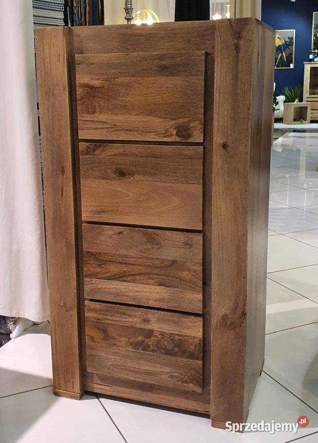 Słupek komoda wąska z szufladami z drewna Lublin