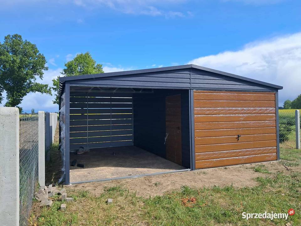 Garaż blaszany wiata Wzmocniony PROFILAMI