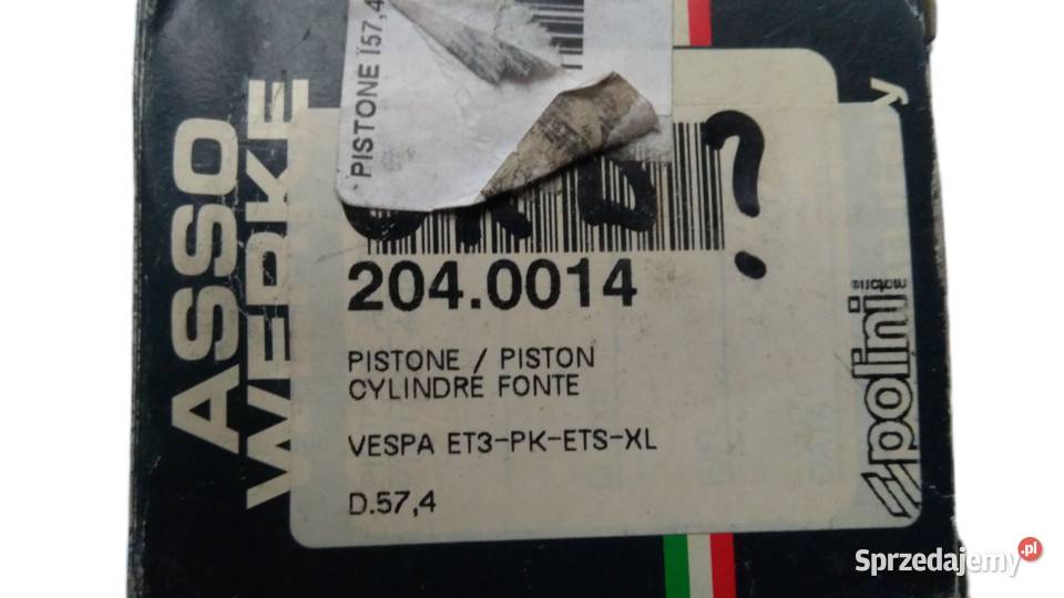 TŁOK ASSO WERKE POLINI 574 mm PIAGGIO VESPA ET3 Bielsk Podlaski