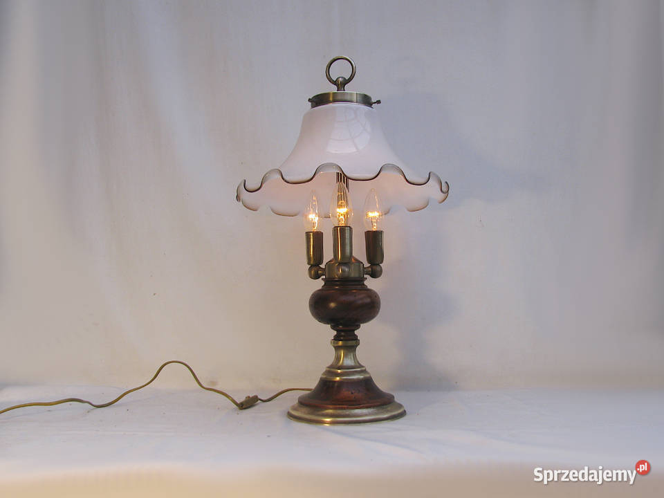 Lampka mosiądz Falbanka Vintage Szczecinek