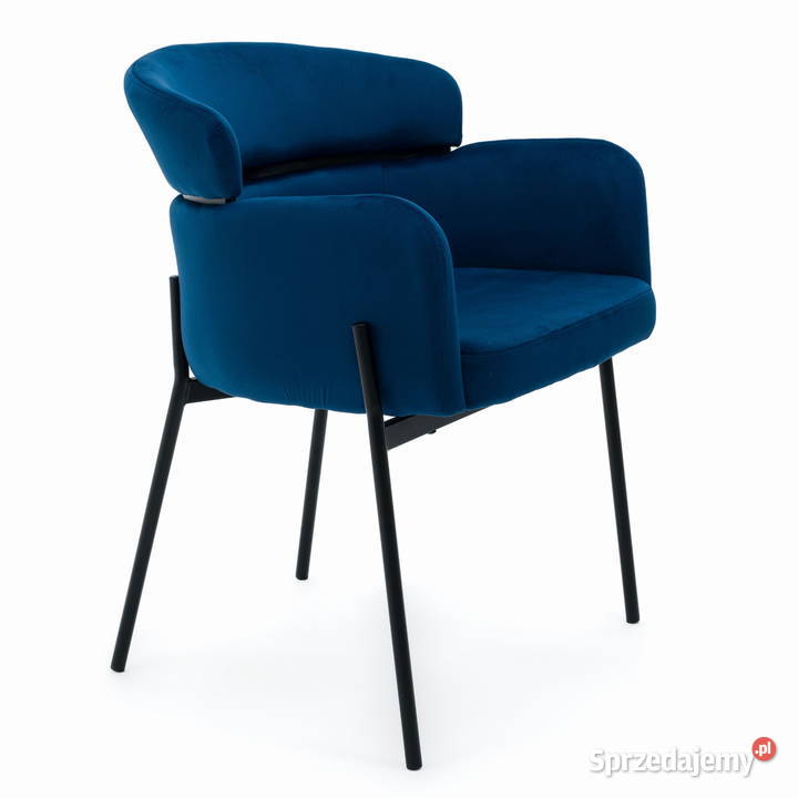 Krzesło Tapicerowane Bolzano Granatowe Wysyłka Tarchały Małe