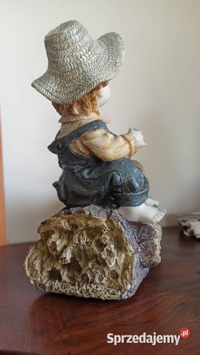 Figurka chłopca z psem Biskwitowa Piękna scenka pomorskie Gdańsk sprzedam