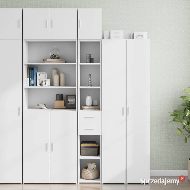 Wąska szafka biała 30x425x225 materiał
