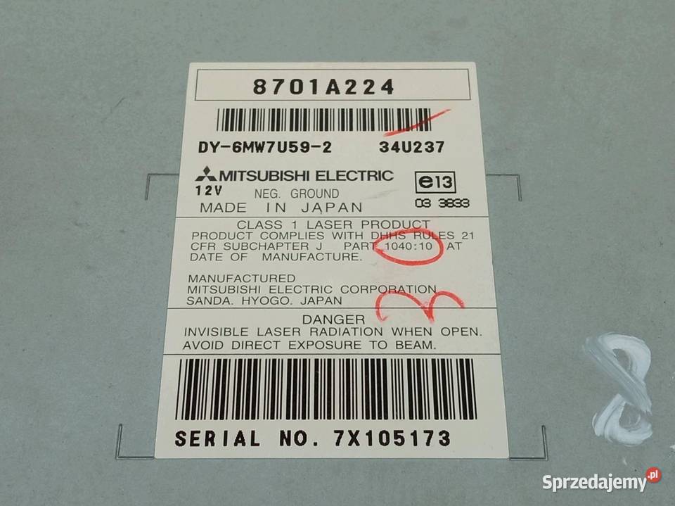 RADIO 8701A224 Peugeot 4007 I 20072012 sprzedam