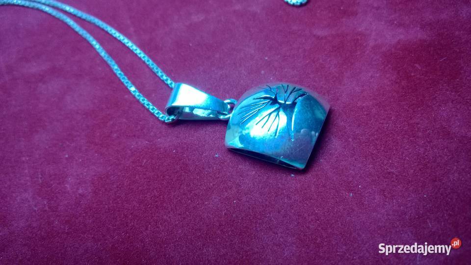 srebrny łańcuszek z wisiorkiem 0116 srebrne Naszyjniki mazowieckie Warszawa