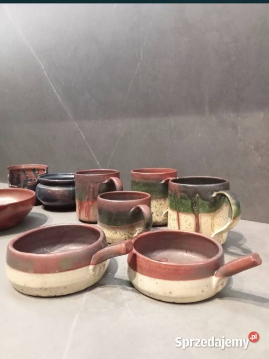 Zestaw 10 ceramicznych przedmiotów użytkowych Lublin