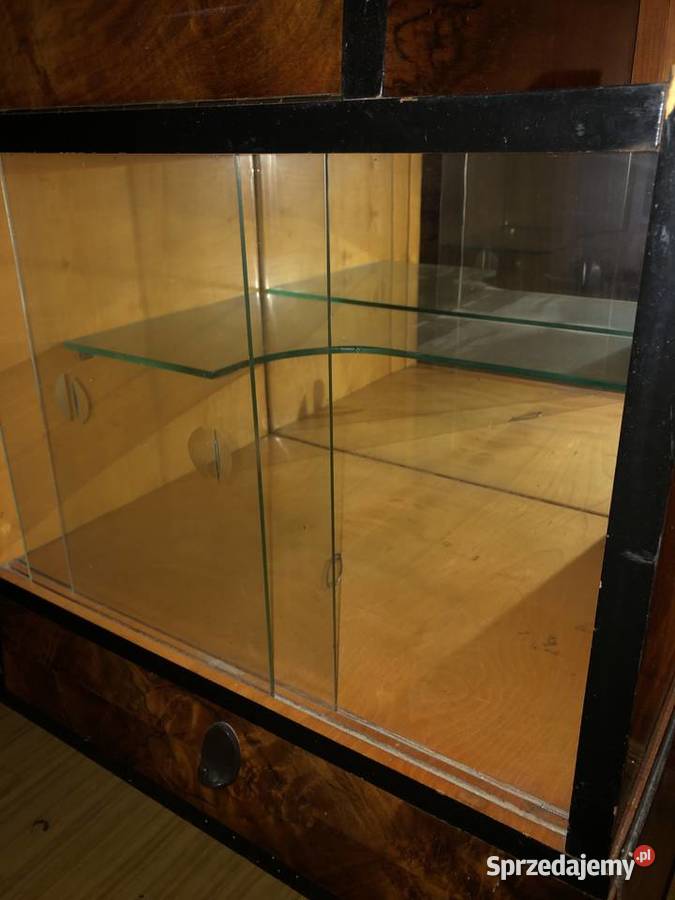 Kredens etażerka barek przeszklona Vintage PRL