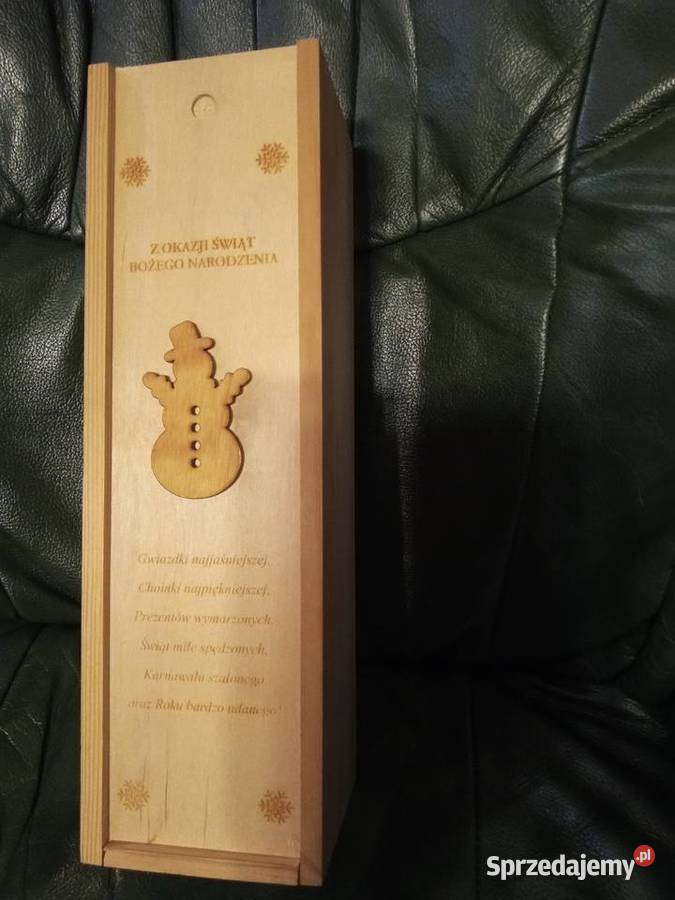 Skrzynka na wino upominek na święta Tychy