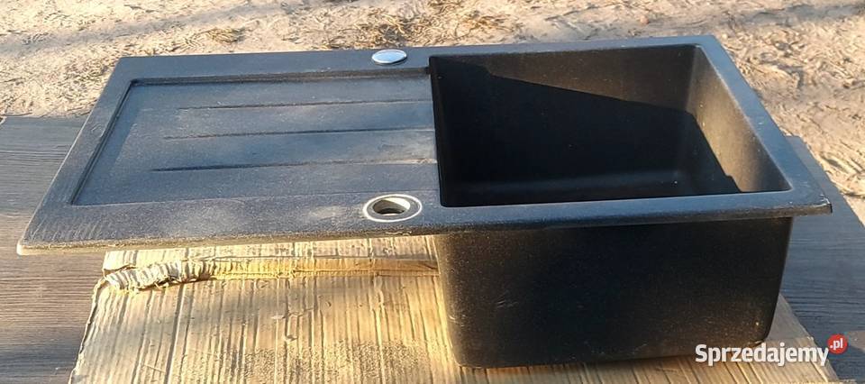 Zlewozmywak 1 komorowy granitowy czarny mazowieckie sprzedam