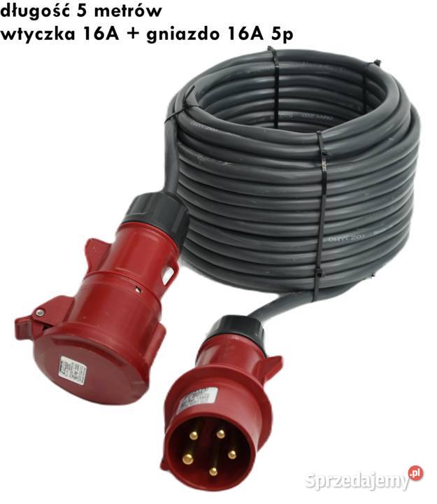 PRZEDŁUŻACZ SIŁOWY GUMOWY budowlany 16A 32A 10 Skawina