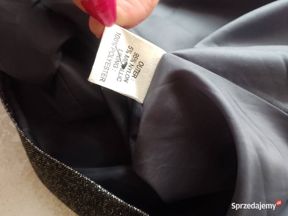463XK Fashion Srebrna metaliczna kamizelka Bluzki i koszule Kraków