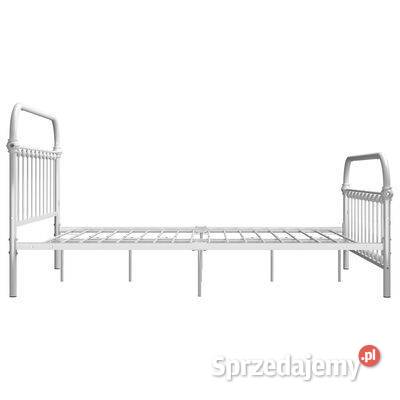vidaXL Rama łóżka biała metalowa 140 x 200 Warszawa