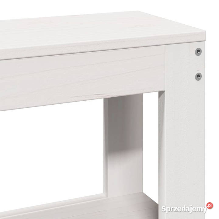 Rama łóżka z wezgłowiem biała lite drewno 82cm mazowieckie Warszawa