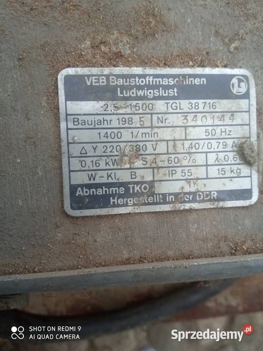 Zagęszczarka płyta wibracyjna elektryczna Żagań