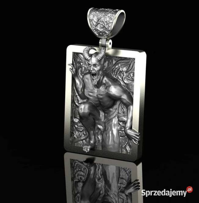 Naszyjnik zawieszka diabeł 23mm x 30mm x9 mm Pozostałe Warszawa