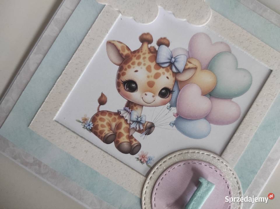Kartka urodzinowa ręcznie robiona roczek sprzedam