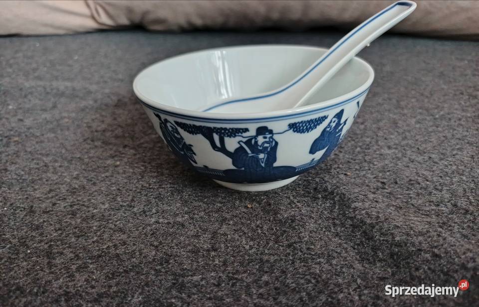Chińskie porcelanowe miseczki z lyzeczkami Łódź