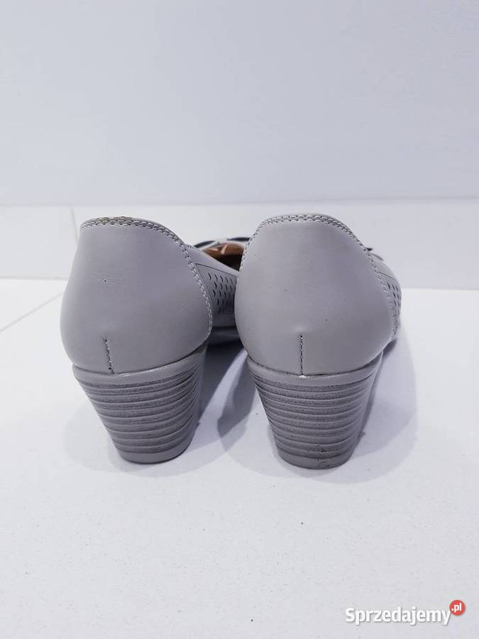 Damskie skórzane mokasyny czółenka skóra