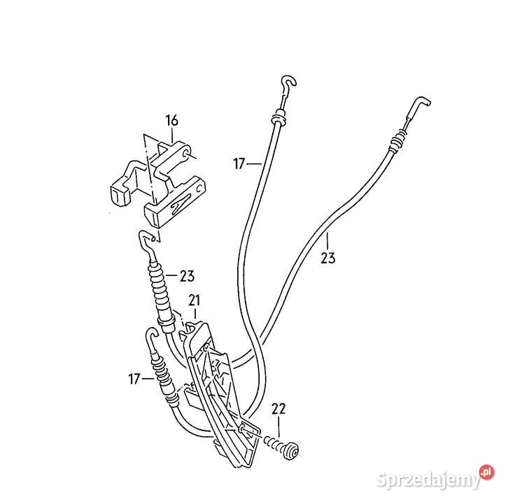 Audi 80 B4 Linka drzwi Cięgno zamka Siłownik podkarpackie Dębica sprzedam