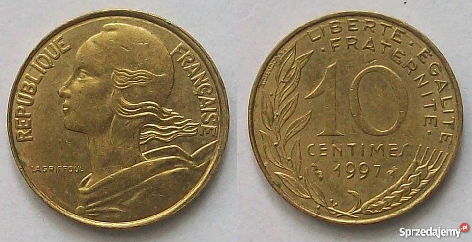 Francja 10 centymów 1997 Leźnica Wielka sprzedam