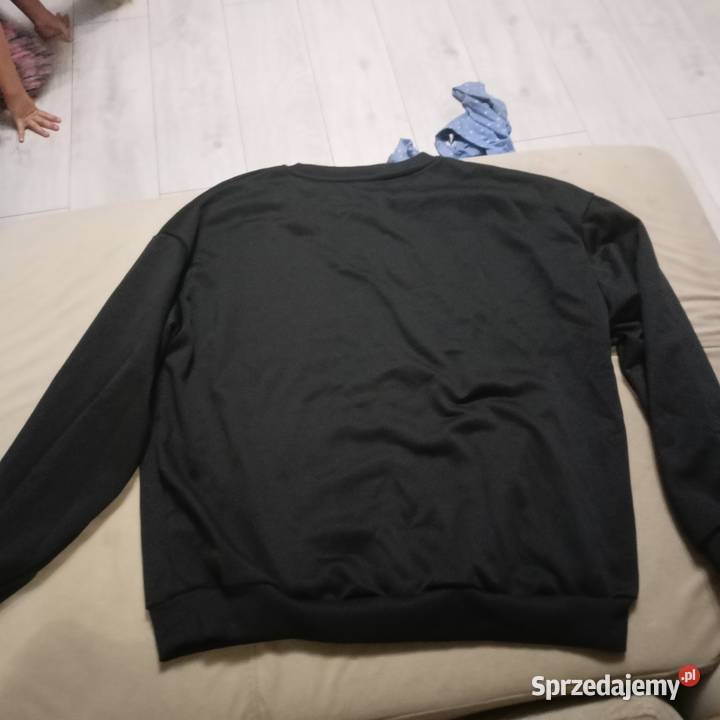 Czarna bluza BASIC M L gładka bez kaptura 100 wielkopolskie